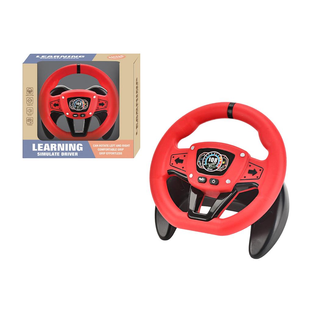 Kids Steering Wheel For Backseat, Baby Toys Pretend Driving Simulated Steering Wheel Toy Gifts For Kids Toddlers