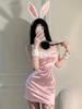Christmas Maid Lingerie Dress Sweet Bunny Girl Costume Rabbit Woman Set Cosplay Costume Role Play Uniform Stage Performance Set