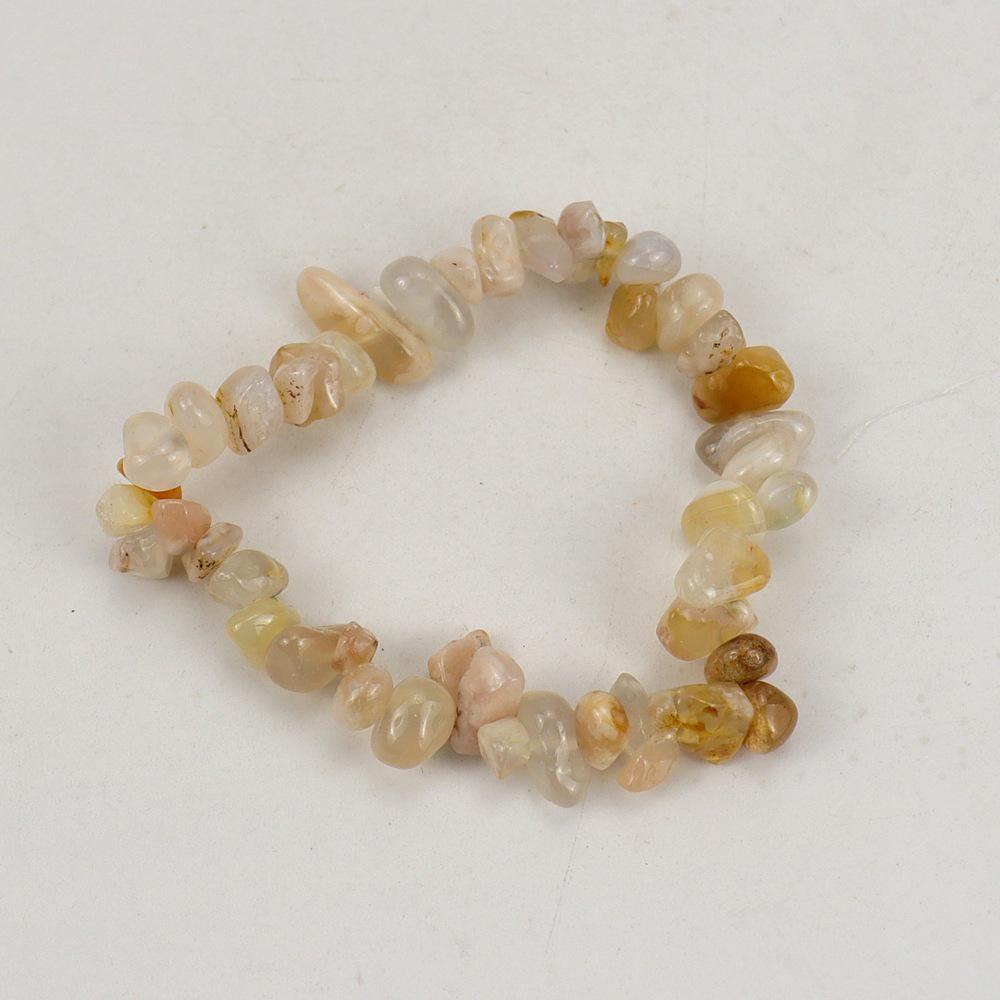 Handmade Beaded Natural Crystal Crushed Stone Bracelet B54