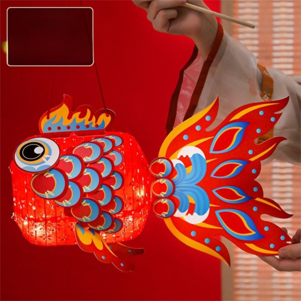 Paper Middle Autumn Festival Lantern Hand Made Mid Autumn Lotus Lantern Women