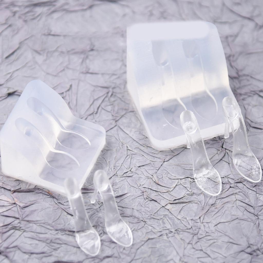 Portable UV High-Heeled Shoes Shaped Silicone Mold DIY Ornaments Moulds Silicone Craft Molds Exquisite DIY Accessories