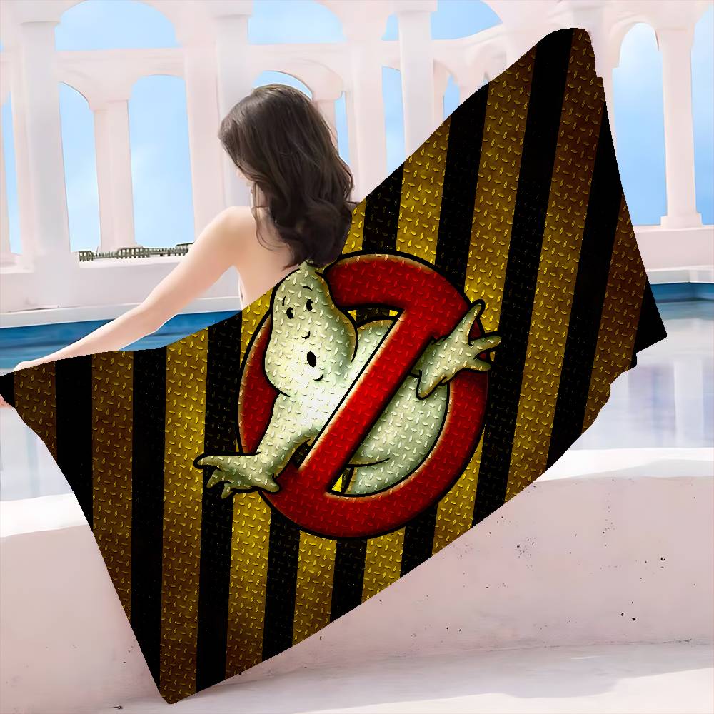 Movie-G-Ghostbusters Microfiber Blanket Quick Drying Beach Towels Oversized Printing Super Absorbent Pool Towel Blanket