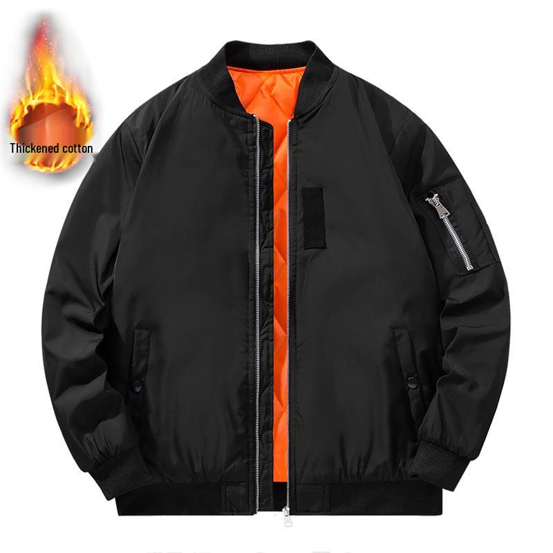 Men's Large Loose Fit Bomber Jacket - Casual Spring/Autumn Baseball Coat