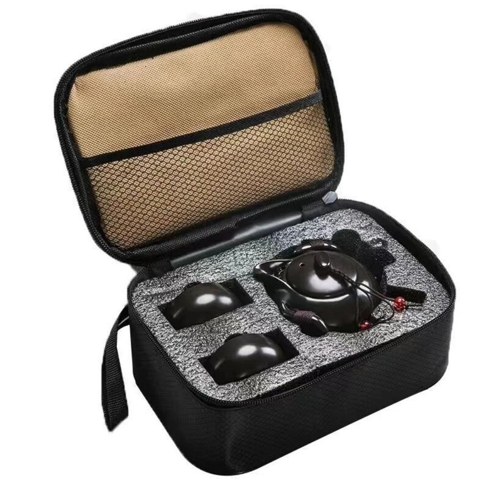 Керамический чайник чайник гайвань китайская дорожная керамическая чайная чашка для пуэра китайский чайник портативный чайный набор посуда скидка 50%