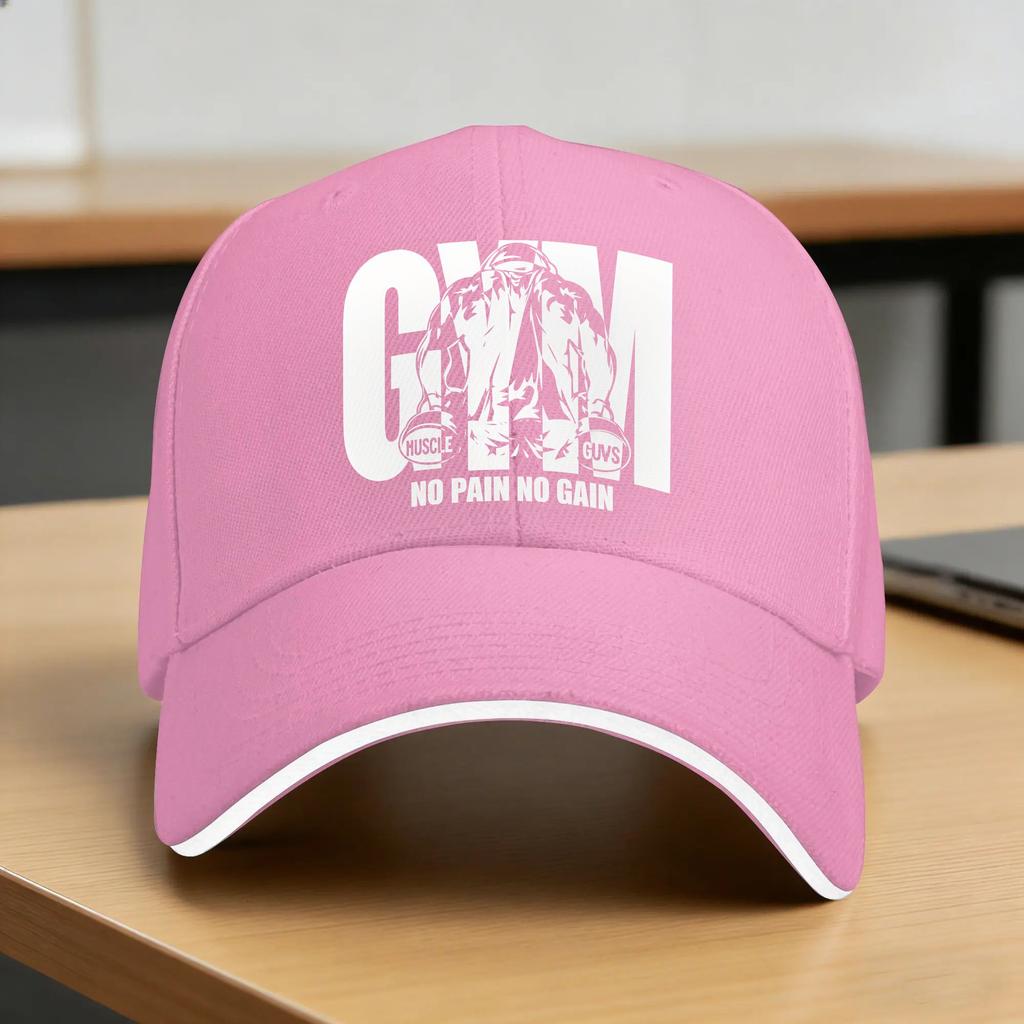 Gym Bodybuilding Fitness Baseball Cap NO PAIN NO GAIN Trendy Trucker Hat Spring Unisex Unisex Kpop Rock Snapback Cap