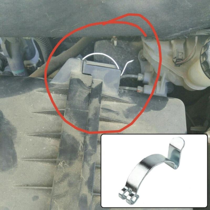 8pcs Automotive Universal Air Filter Housing Filter Electrical Fuse Box Fixing Spring Clip Hook Pull Spring Snap Steel Clip
