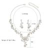 Bridal Rhinestone Crystal Necklace & Earring Set for Women's Prom & Dress Accessories
