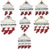 Noel Süsleri Kişiselleştirilmiş Diy Reçine Kolye Noel Çorap Süsler Aile Noel Ağacı Reçine Asılı