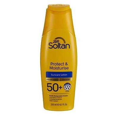 Soltan Suncare Lotion 200ml 1 Pack Protect & Moisture Soltan Protect & Moisturise Suncare Lotion SPF50+