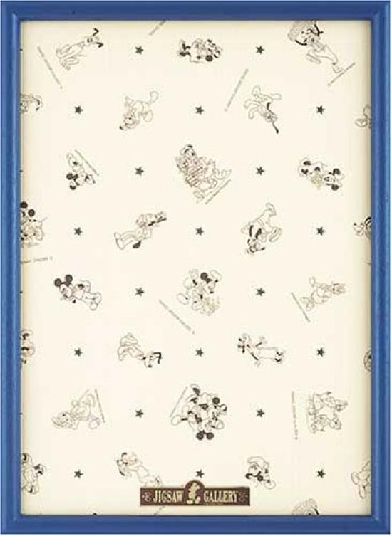 Tenyo in Wooden Puzzle Disney Exclusive 300 Blue Mickey Emblem Hanging Cord Included (Tenyo) [Made Japan] Frame, Panel, Pieces, (30.5x43cm), Plate,
