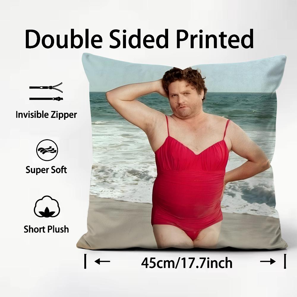 Ugly Man Funny Meme Cushion Cover Plush Fabric Soft Double-Sided Printed Sofa Warm Winter Home Child Gift Pillow Case