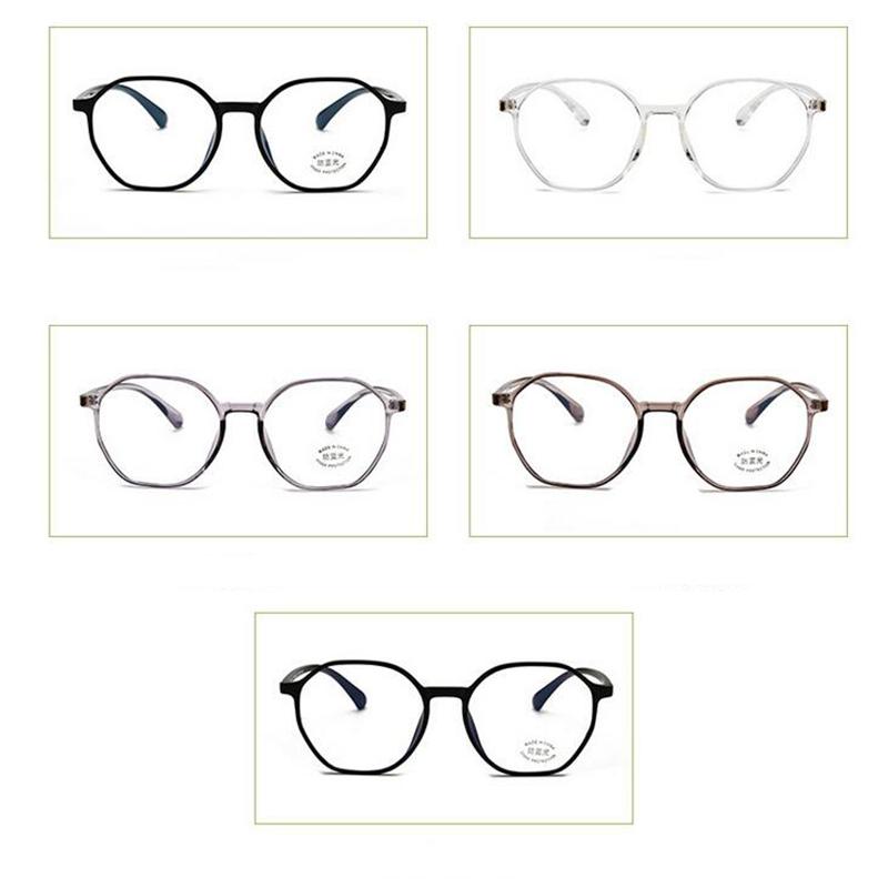 TR90 Polygon Anti-blue Light Computer Glasses Women Men Prescription Spectacle Diopter 0 To -6 Lightweight Durable