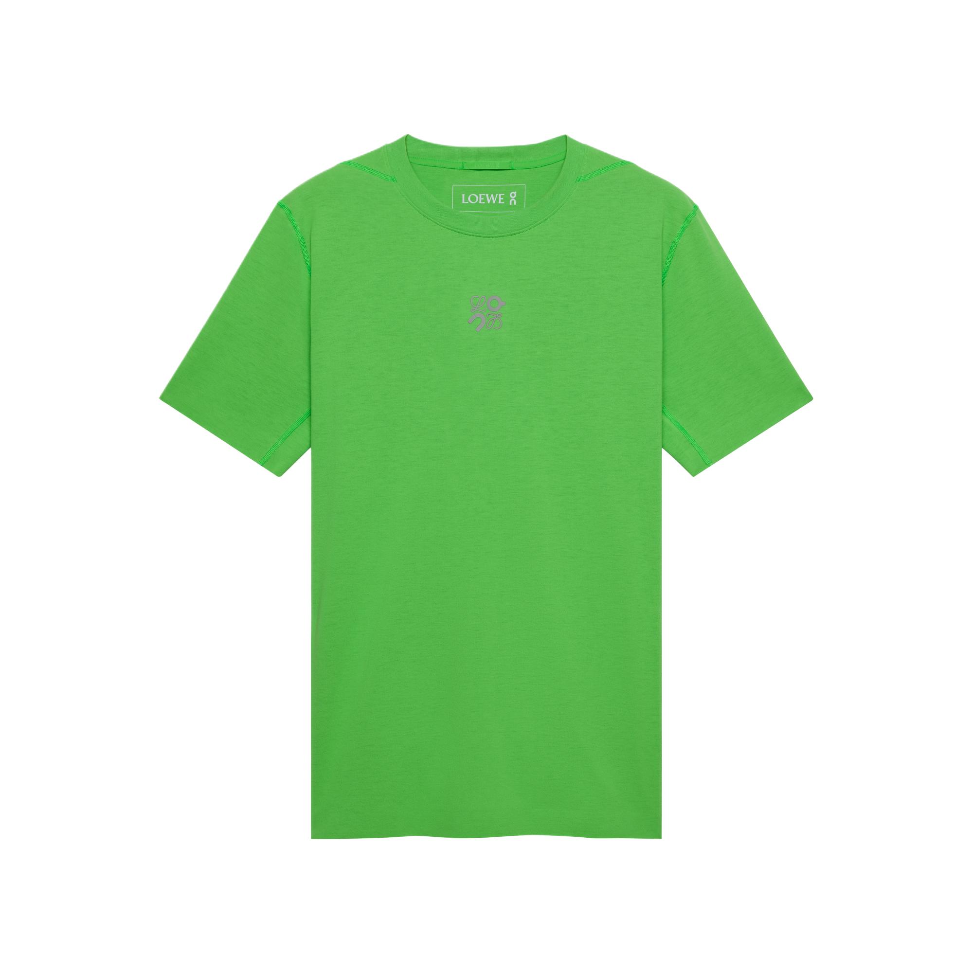 

На X Loewe Active Мягкая Удобная Модная Универсальная Футболка с Коротким Рукавом Унисекс Топы Зеленая 1UF10430135 XL