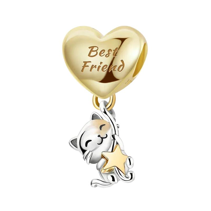 Silve Cross Travel Bible Cat Dog Chameleon Pet Charms Bead Diy Bracelet Bangle Of High Quality Fine Jewelry