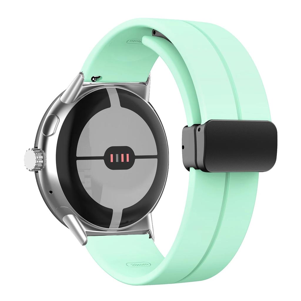 NEW Silicone Strap for Google Pixel Watch 3 45mm Band for Google Pixel Watch 1 2 3 41mm Magnetic Wristband Bracelet Accessories
