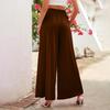 Women's Summer Elastic Waist Solid Color External Pocket Loose Pants