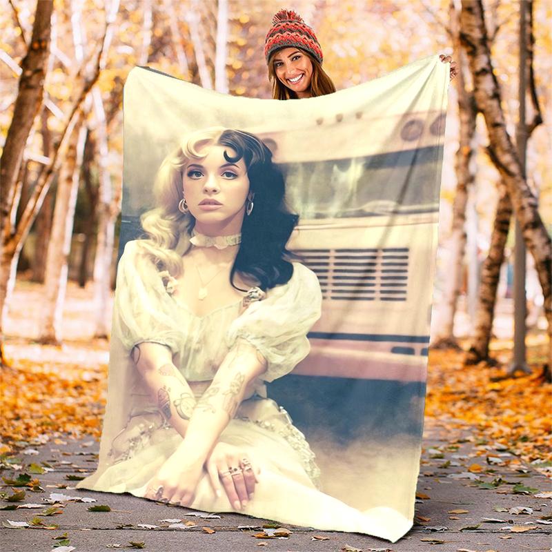 Melanie Martinez Flannel Blanket Soft All-Season Throw, Design for Camping, Car Travel, Hiking Sofa, Bed, Office Perfect Gift for Parties