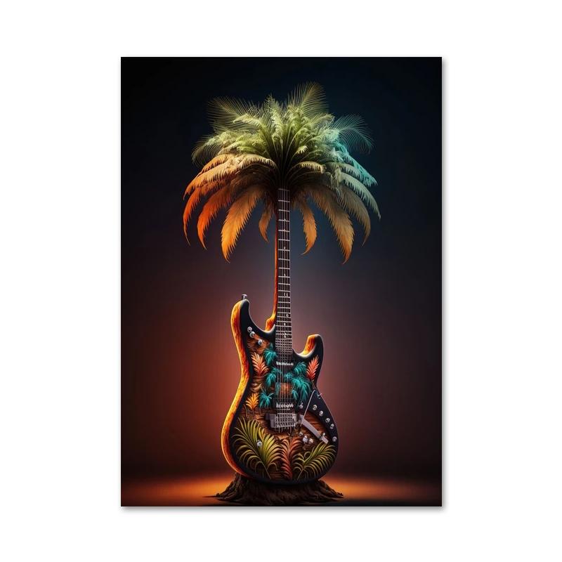 Color Music Guitar Record Posters and Prints Abstract Modern Aesthetics Jazz Canvas Painting Wall Art for Music Room Home Decor
