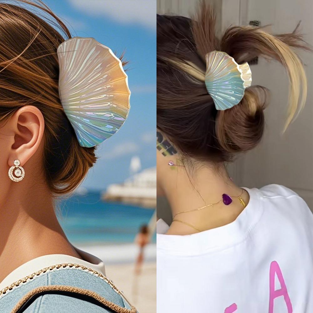 Gradient Shell Hair Claw Clips Ocean Headwear New Girl's Hair Clip  Hair Accessories