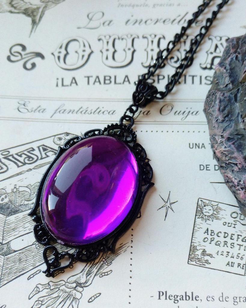 Retro Gothic Stardust Quartz Crystal Necklace