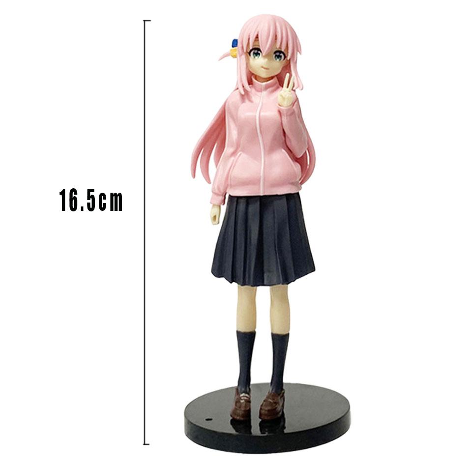 16cm Anime Figure Gotoh Hitori Action Guitarist Girl Desktop Decorate Collections Model Doll Toys BOCCHI THE ROCK Poseable Articulated Scale Detailed
