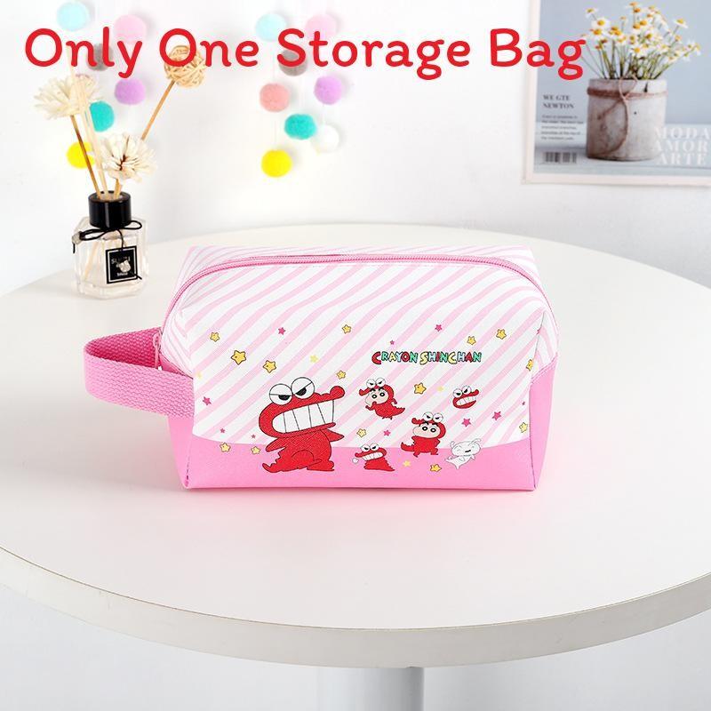 Cute Cartoon Shin Chan Series Pu Stylish Makeup Bag For Students Travelers And