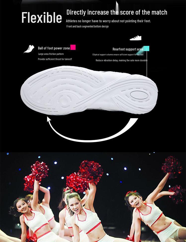 Yingrui Women's Aerobic Shoes: Soft Sole Cheerleading & Gymnastics Competition Shoes