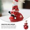 Festive Christmas Bell Ornament Featuring Santa Claus Resin Iron Construction Fine Workmanship Warm Atmosphere Decor Xmas Tree