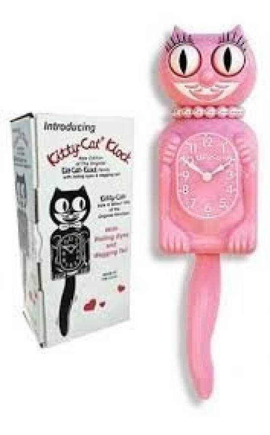 

Kitty Cat Clock (pink) рожевий
