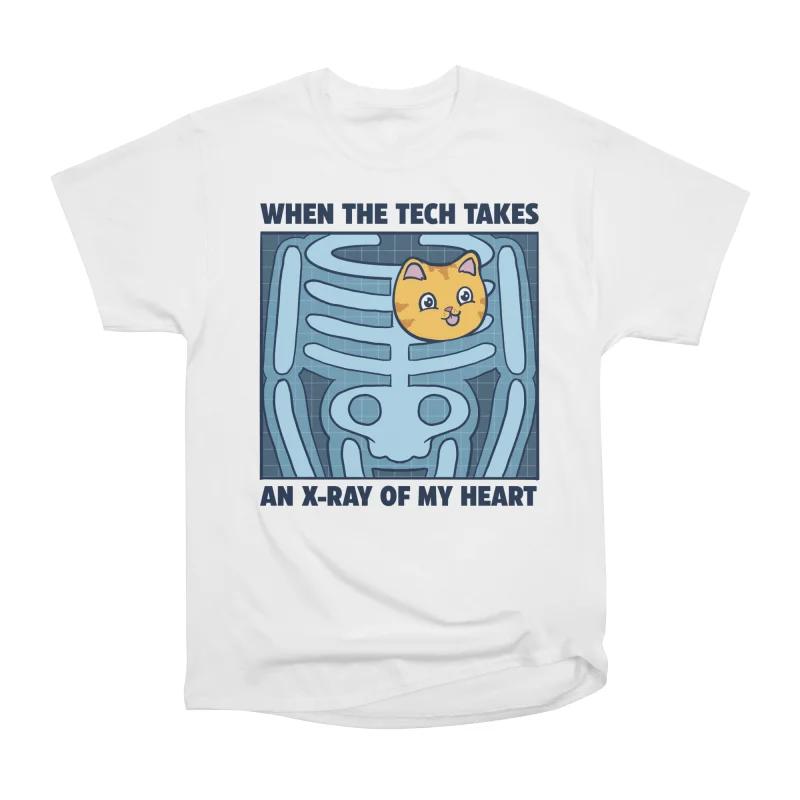 

Men Casual Shirts Short Sleeves WHEN THE TECH TAKES AN XRAY White Tees Oversized T-shirts S белый
