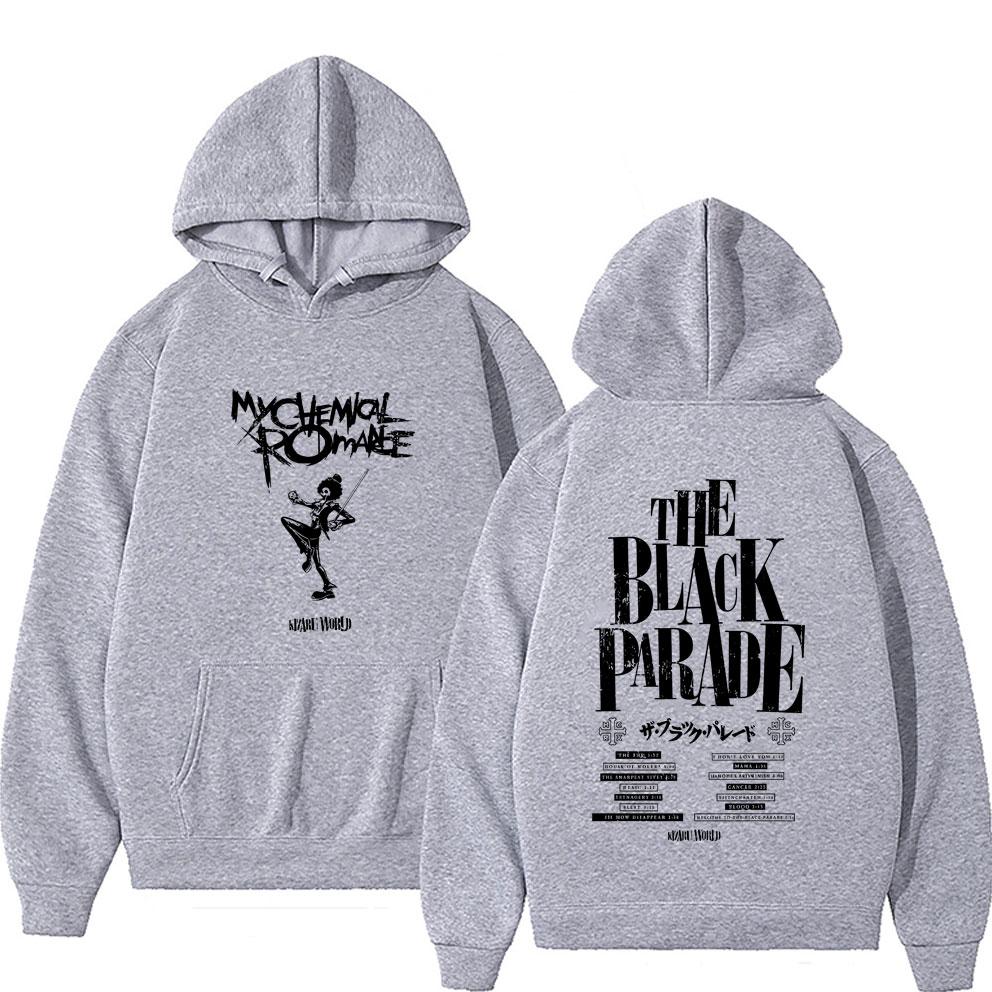 Rock Band My Chemical Romance The Black Parade Tour Hoodie Men Women Fashion Punk Emo Oversized Pullover Man Casual Hoodies