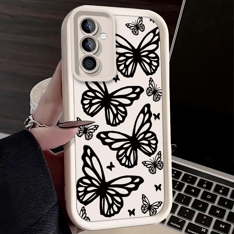 Butterfly Phone Case For Samsung Galaxy S25 S24 S23 Plus S22 S21 Ultra 24 FE Plus A15 A35 A54 A55 5G Shockproof Soft Cover