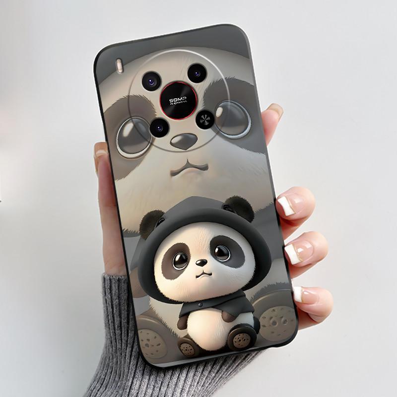 Case For ZTE Blade V70 Max / Nubia V70 Max Phone Case Black Soft Silicone Shockproof Cover Luxury Cute Love Rabbit Funny Casing