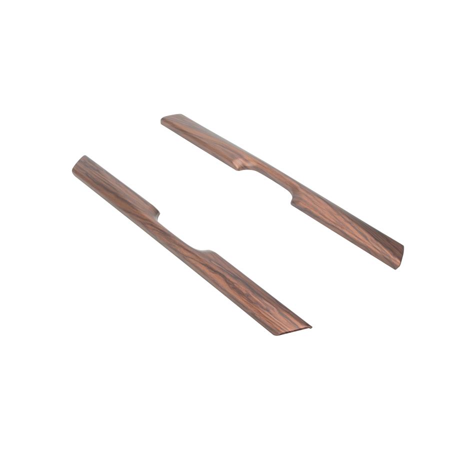 2X Peach Wood Grain Water Cup Holder Stripe Trim Fit For Honda Cr-V 2017-2019