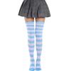 Damen Regenbogen Schwarz Weiß Gestreifte Overknee Oberschenkelhohe Gothic Strümpfe Niedliche Lolita Mädchen Cosplay Socken Halloween Weihnachten