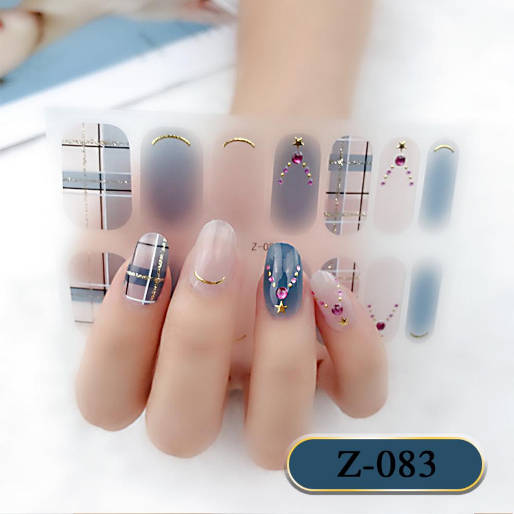 Z dreidimensionaler wasserfester No-Bake-Gel-Nagellack-Film Vollsticker einfacher europäischer und amerikanischer Stil fortgeschrittene Nagelfilm-Papier-Nagelsticker