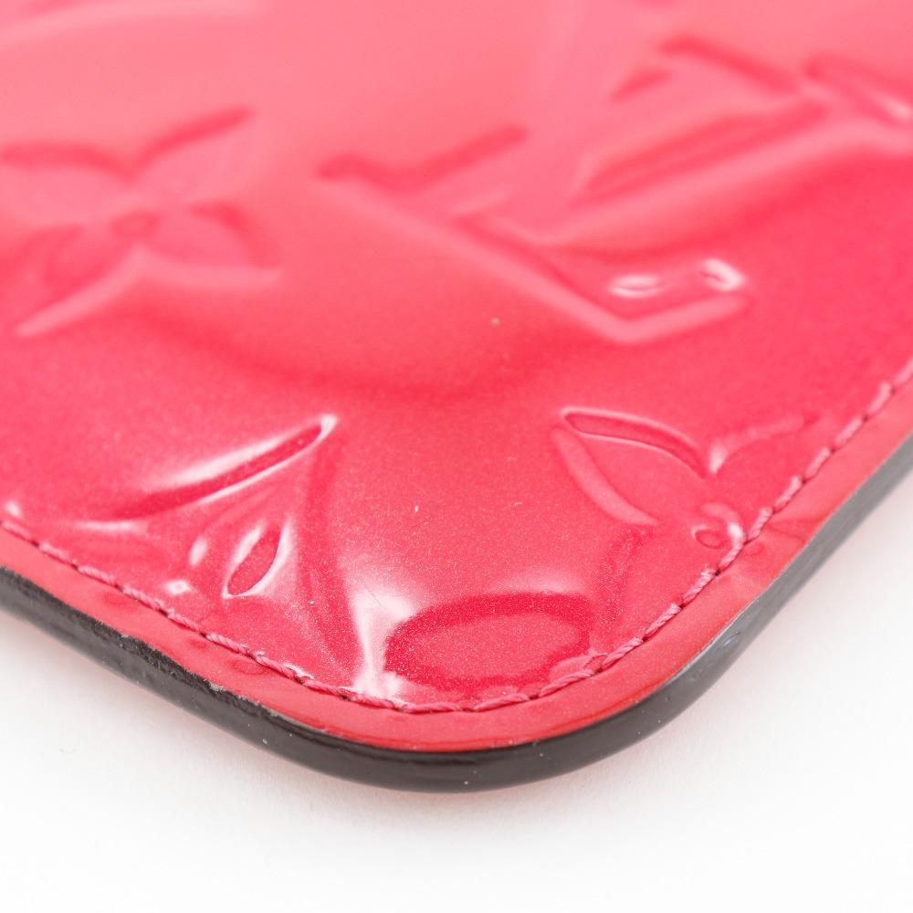 Louis Vuitton Pochette Cle NM Coin Purse M90312 Hot Pink Pink Monogram Vernis Women Used