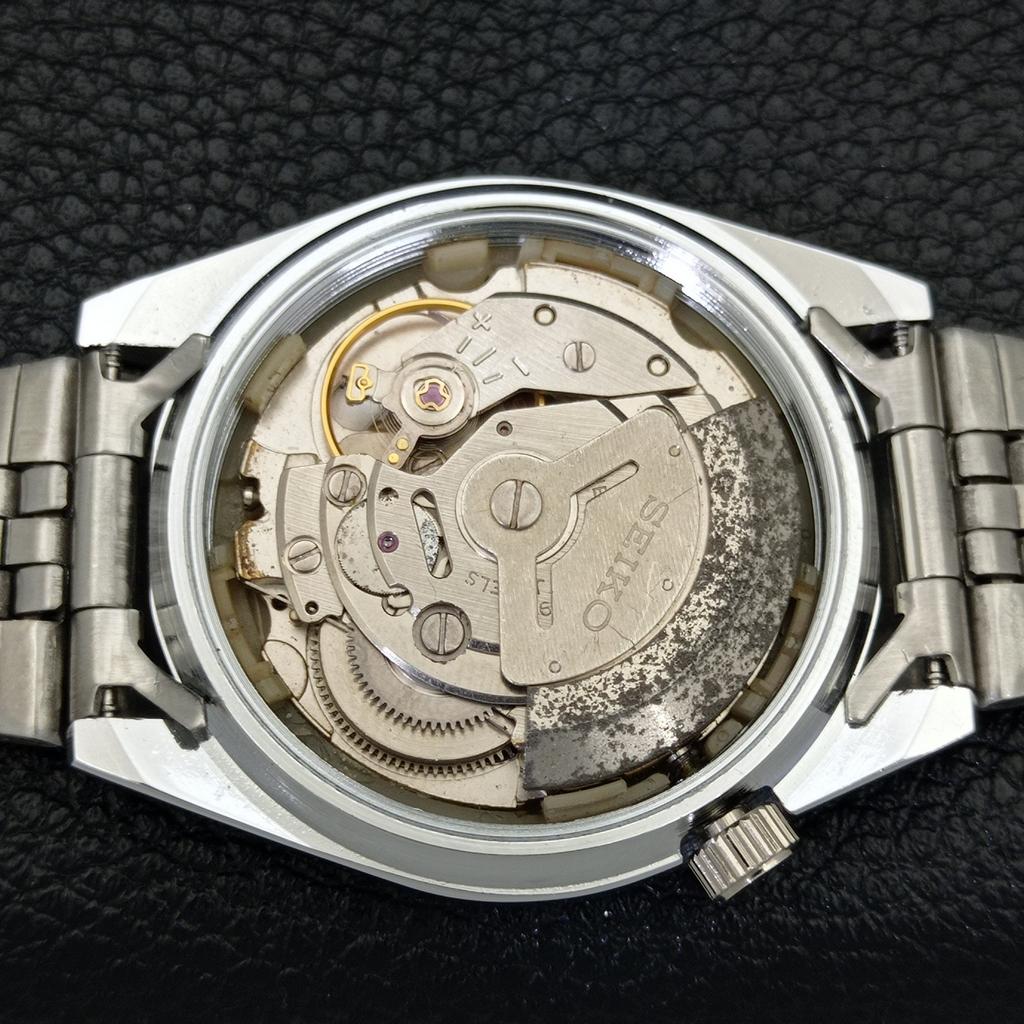 MENS VINTAGE SEIKO 5 AUTOMATIC REFURBISHED JAPAN BLACK DIAL WATCH A440436-9 Sk-a440436-1