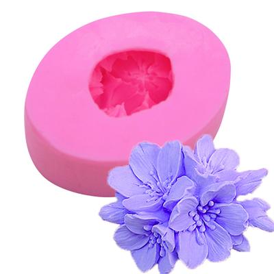 1 molde de silicona de flor de melocotón para hacer molde de decoración Diy de Fondant de flores