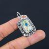 Rectangle K2 Jasper Gemstone Mother Bezel Trendy Pendant Jewelry Sterling Silver