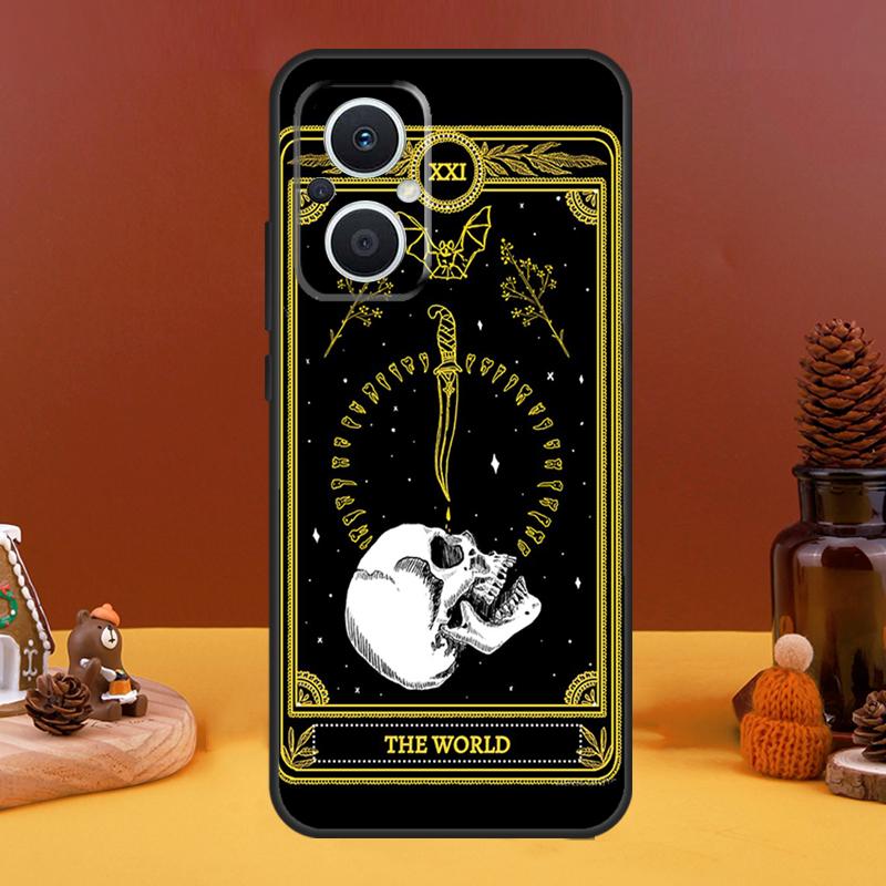 Death Tarot Case For OPPO Reno 8T 4Z 5Z 10 Pro 11 F 4 5 6 7 8 Lite OPPO Find X5 X6 Pro X2 X3 Lite Cover