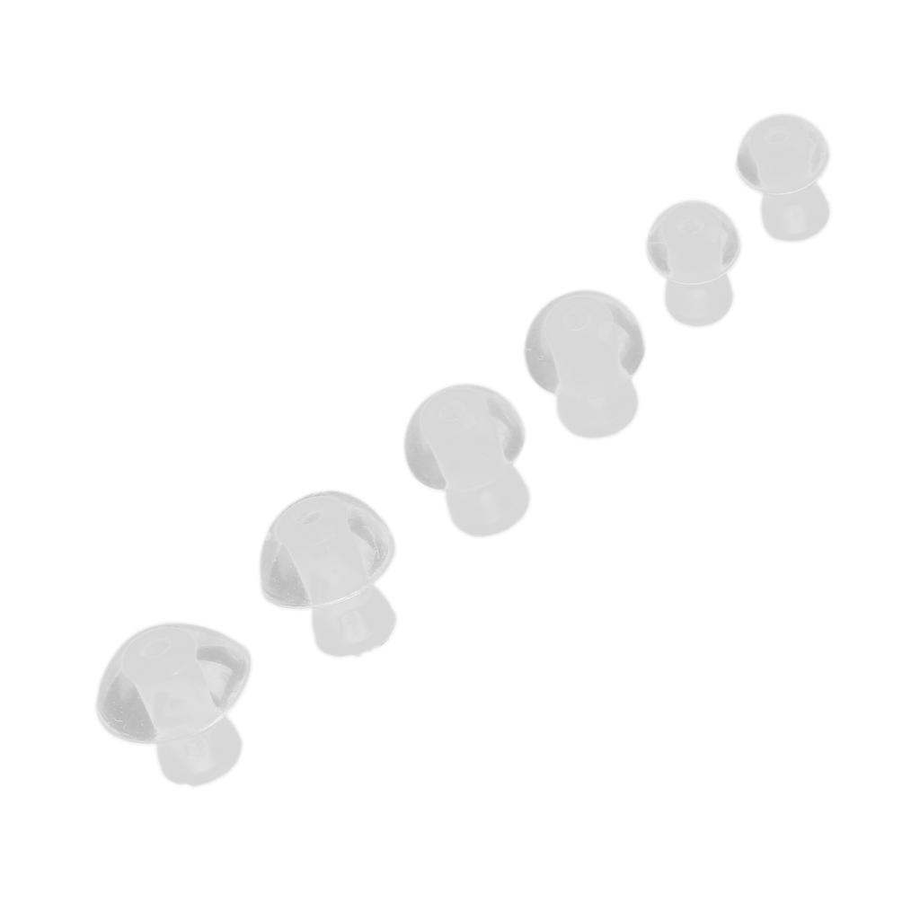 6pcs Hearing Aid Ear Tips Earplug Silicone Hearing Aids Buds Domes Ear Replacements