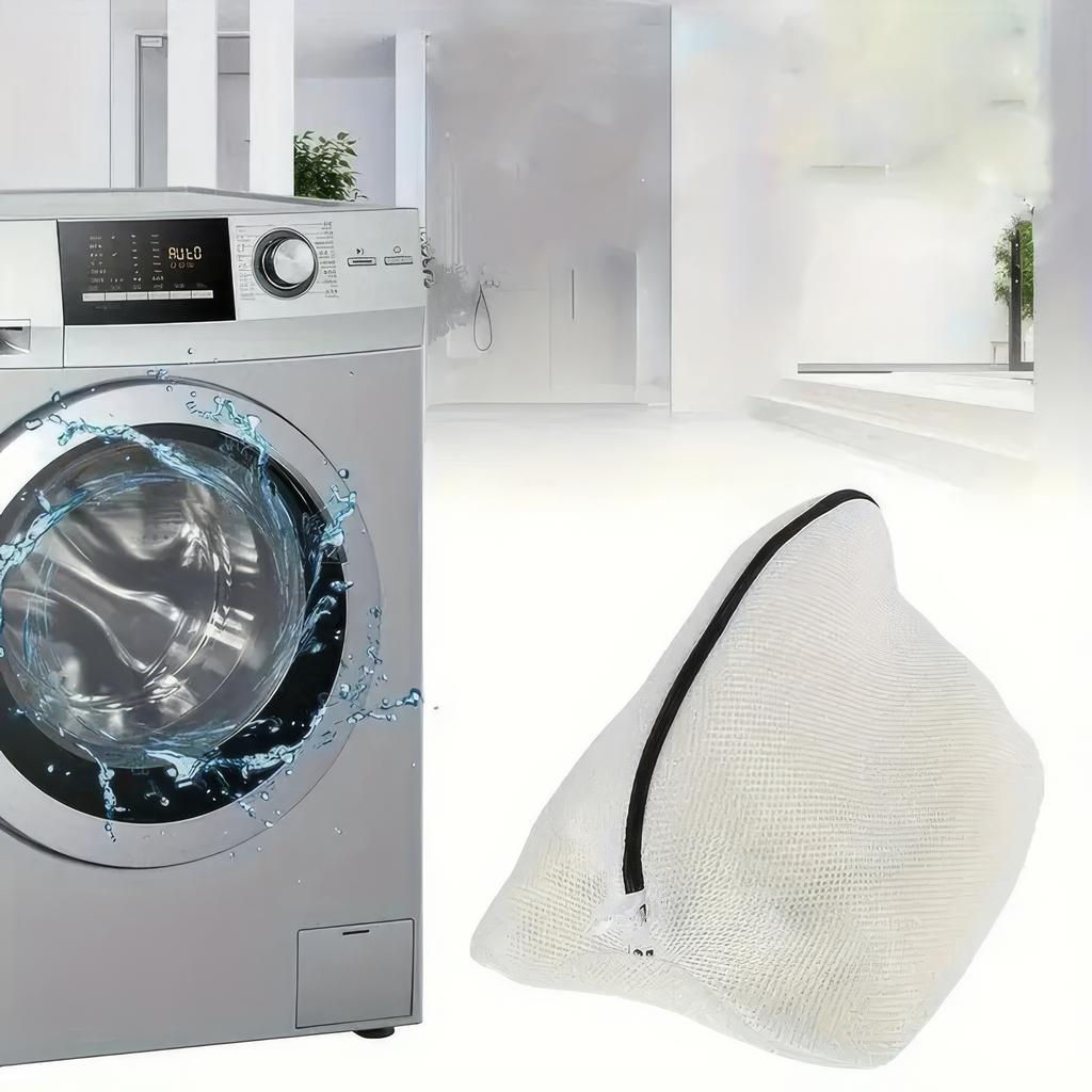 1 White Portable Lazy Shoe Bag, Sturdy and Durable, Reusable, Suitable for Washing Machines and Dryers