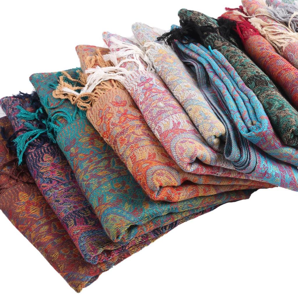 Classic Ethnic Paisley Tassel Scarf - Imitation Cashmere, Perfect for Autumn and Winter