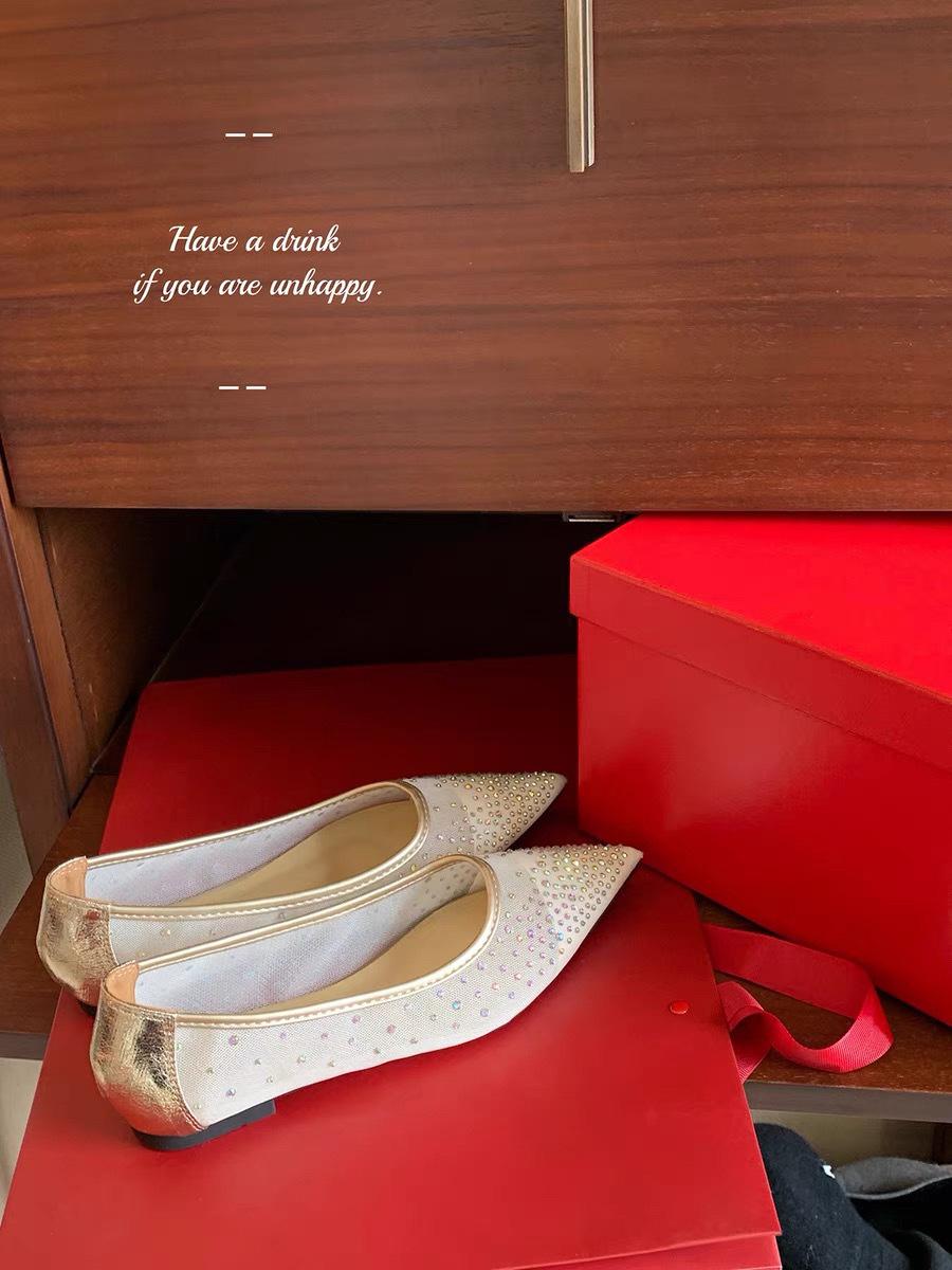 

Версия из овчины~ Кожаные элегантные маленькие остроносые дышащие сетчатые сандалии женские летние со стразами универсальные с мелким вырезом туфли Мэри Джейн 35