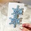 Snowflake Hair Clip Alloy Hairpin with Snowflakes Shape Comfortable Hairpiece for Christmas Party Styling Accesories