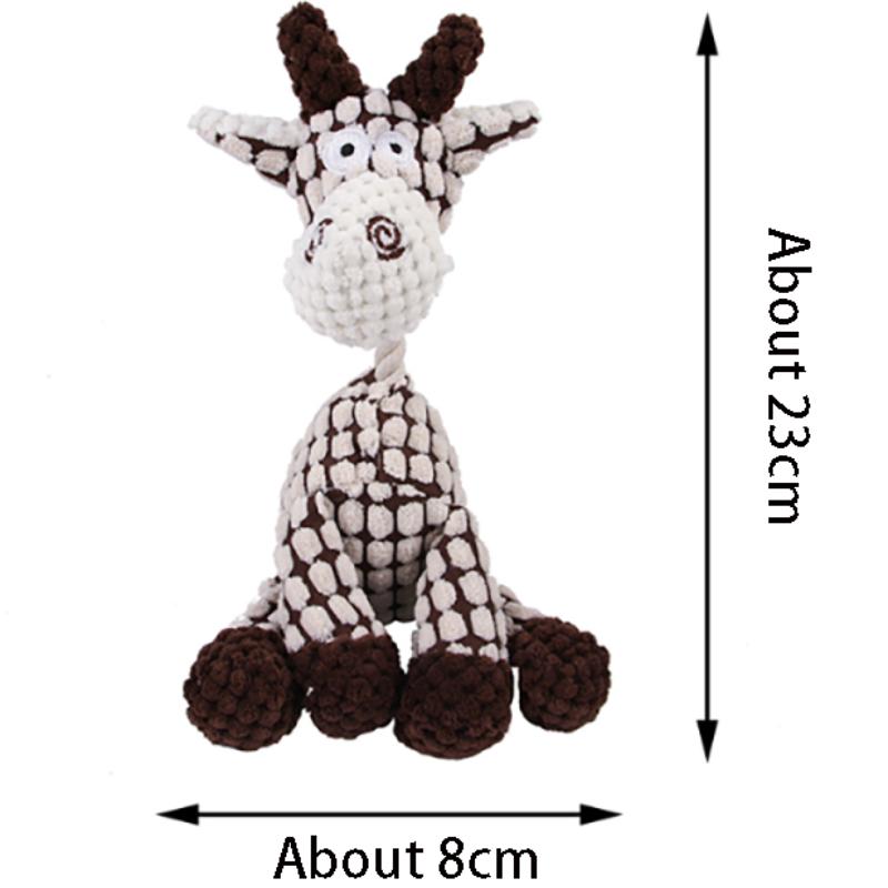 New Arrival Plush Dog Toy Animals Shape Bite Resistant Squeaky Toys Corduroy Dog Toys for Small Large Dogs Puppy Pets Training