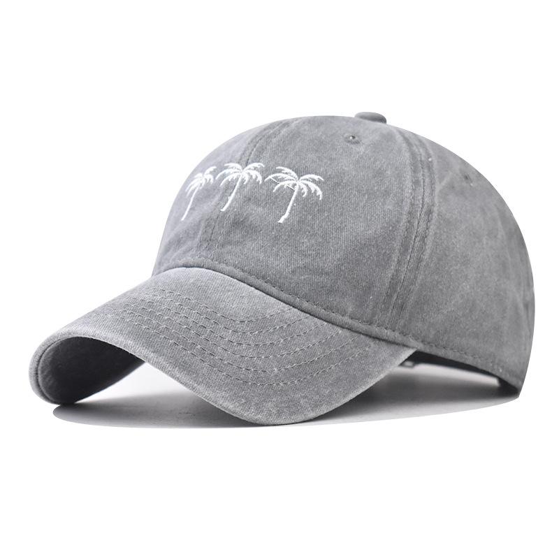 Cotton Coconut Tree Baseball Cap Men's and Women's Outdoor Cartoon Embroidered Cap