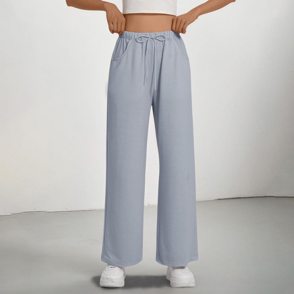 Women's Wide-leg Athletic Pants, Loose Straight-leg Casual Pants, Athletic Jogging Pants