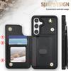 For Samsung Galaxy S24 Case with Wrist Strap Card Slots Rhombus Leather+TPU Phone Cover
